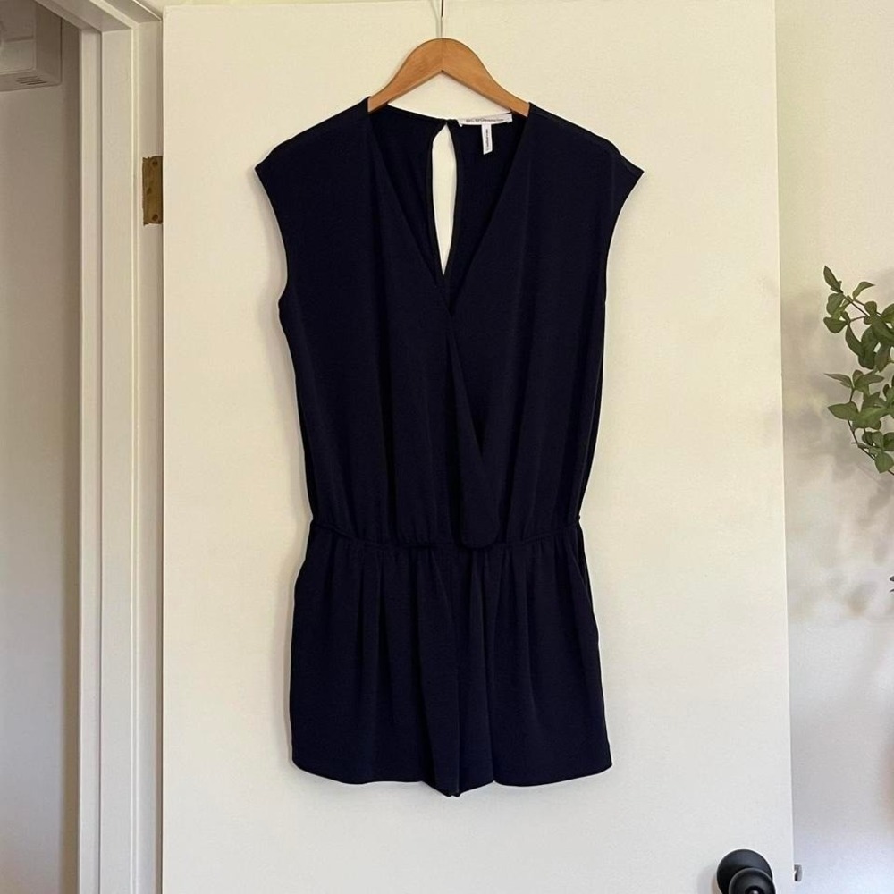 BCBG Vintage Navy Blue Romper Small